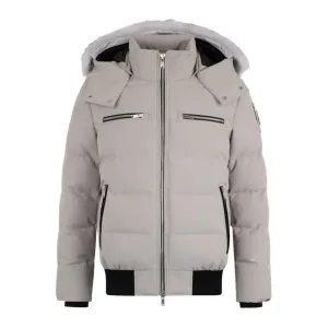 Moose Knuckles CLOUD SHEARLING BOMBER JACKET Stone White