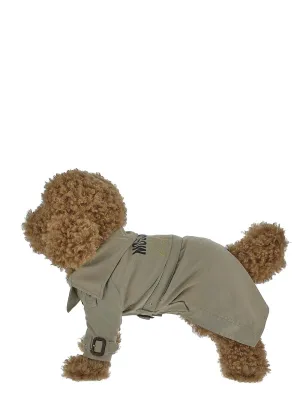 Moschino Logo Print Dog Trench Coat