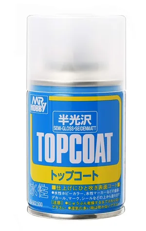 Mr. Hobby Mr. Top Coat Semi-Gloss Spray 88ml B502 B-502 Model Kit