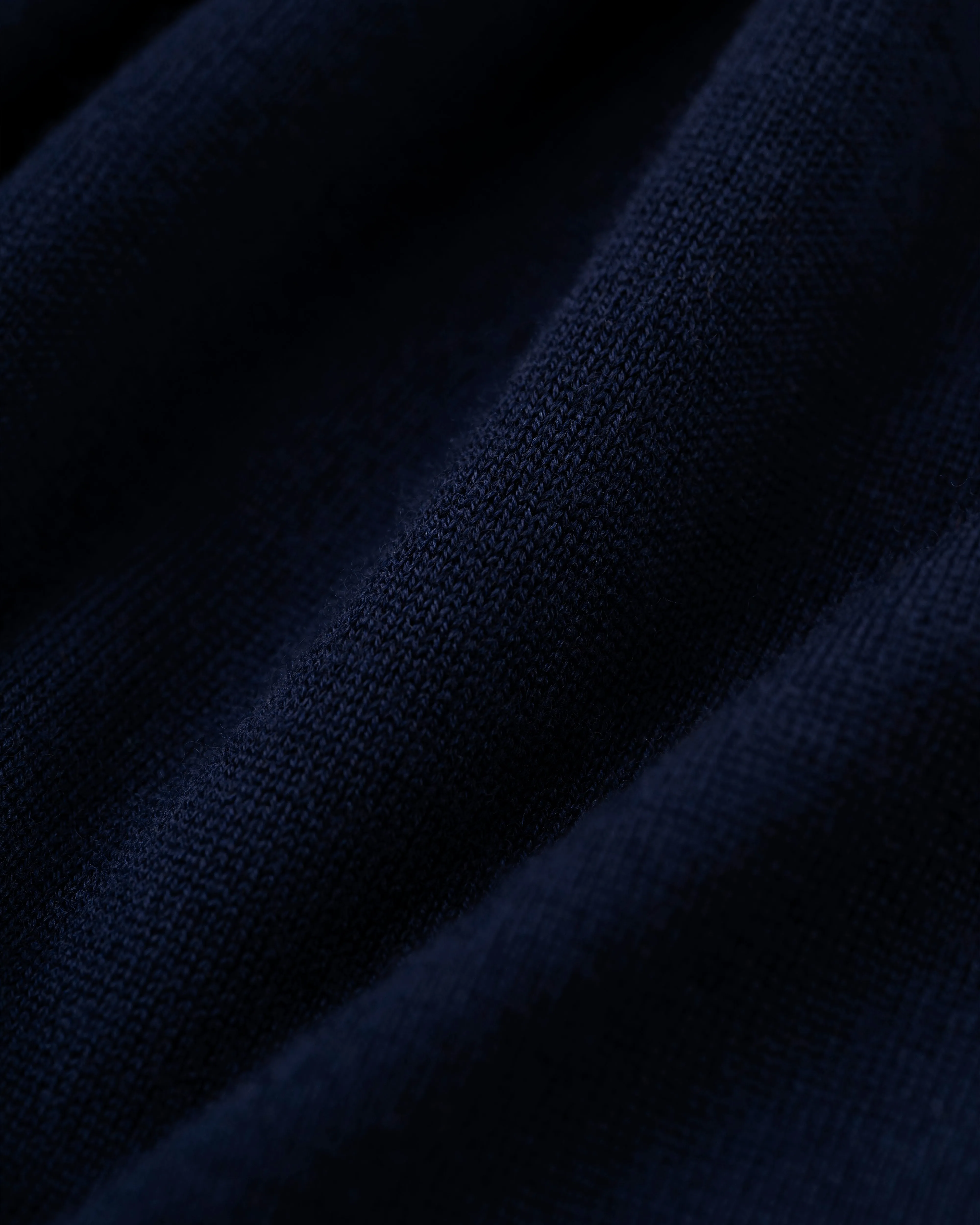 NAVY SUPERFINE MERINO WOOL SWEATER