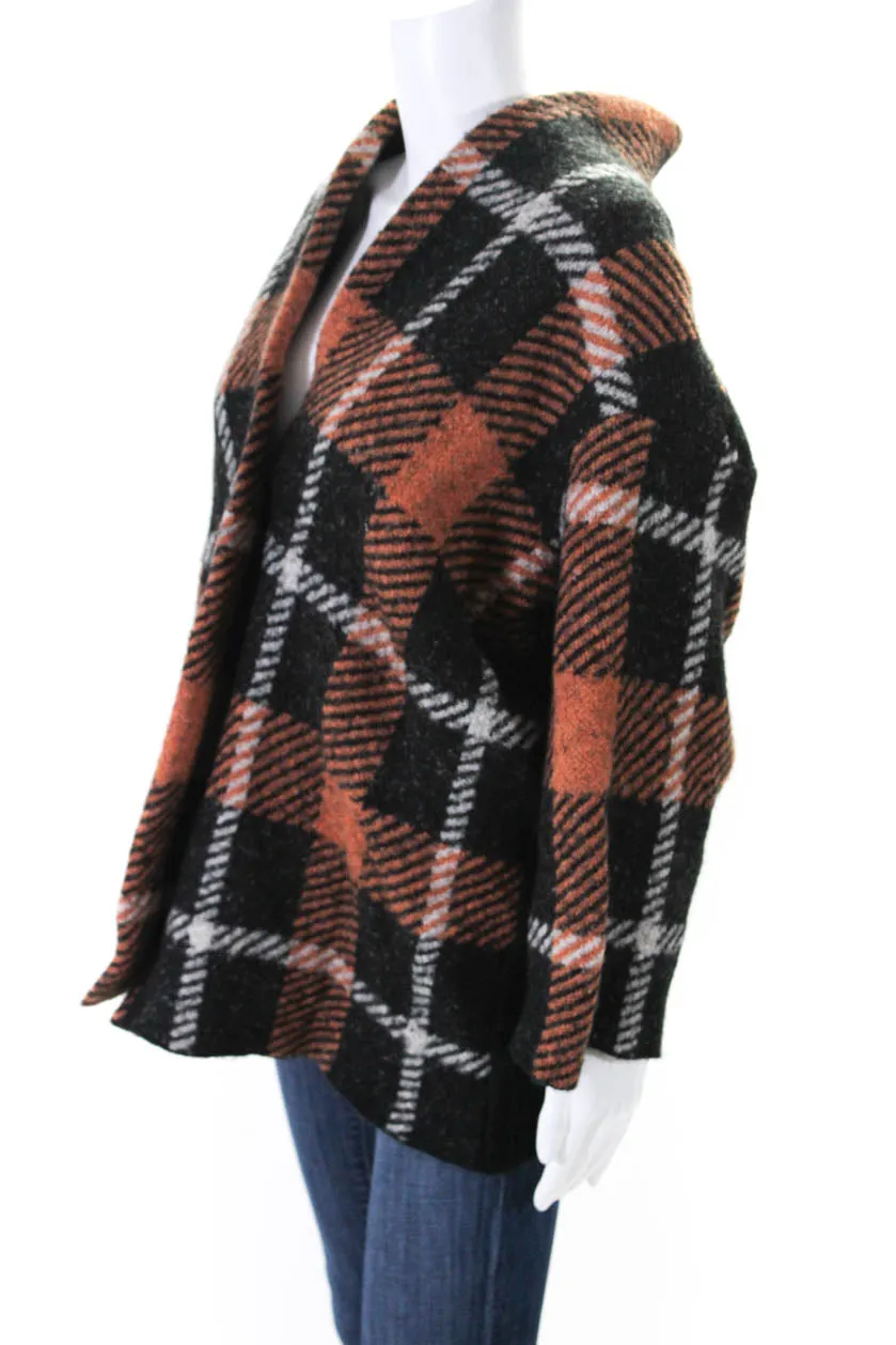 (nude) Womens Orange Plaid Jacket Orange