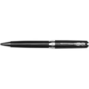 Pineider Ballpoint Pen - Full Metal Jacket MOP Resin, Midnight Black | SB0M0PP3103379