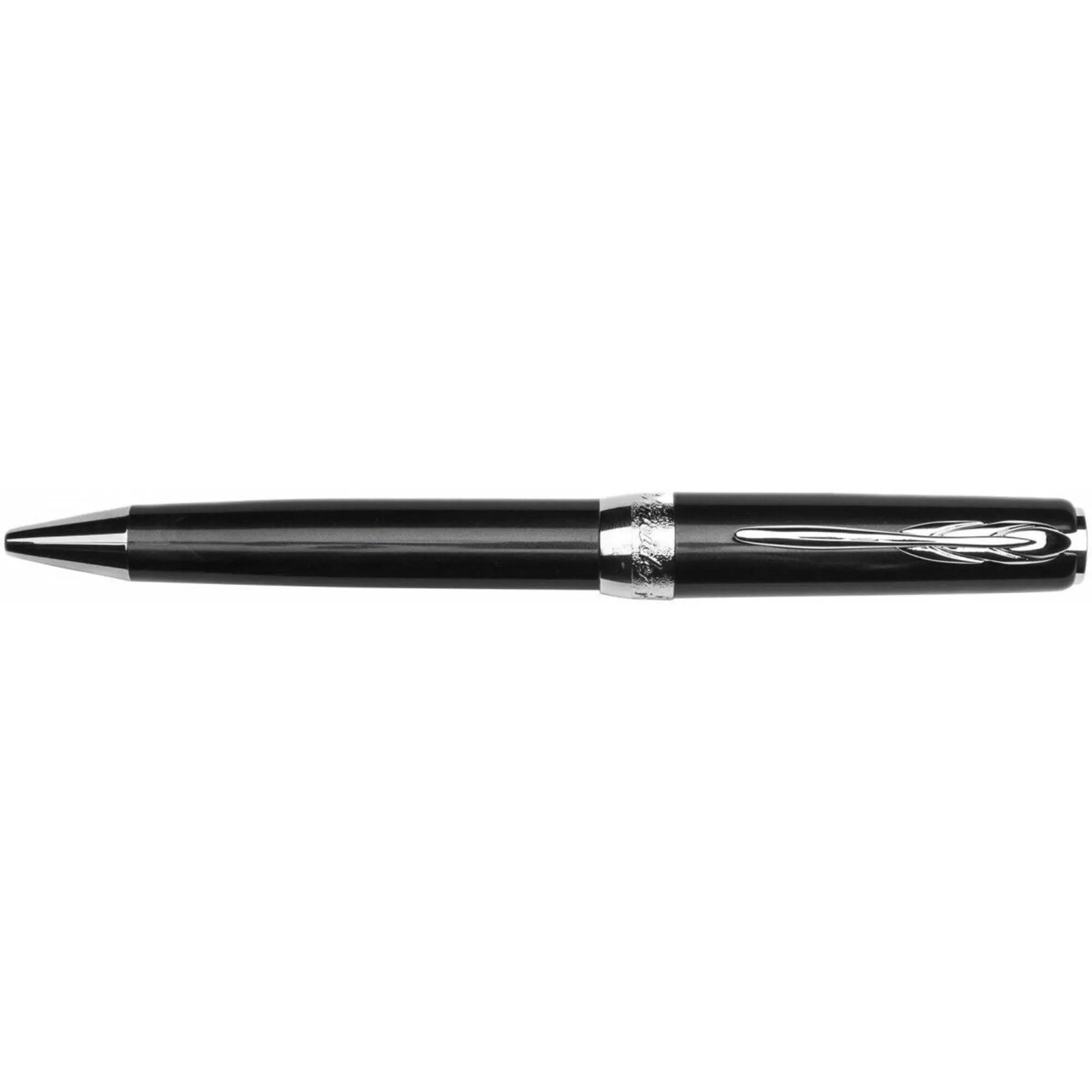 Pineider Ballpoint Pen - Full Metal Jacket MOP Resin, Midnight Black | SB0M0PP3103379
