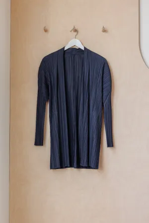 Pleats Please Long Jacket - Midnight