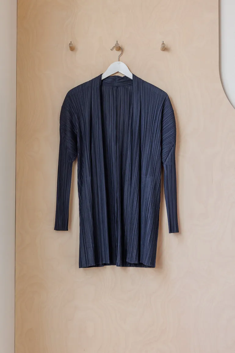 Pleats Please Long Jacket - Midnight