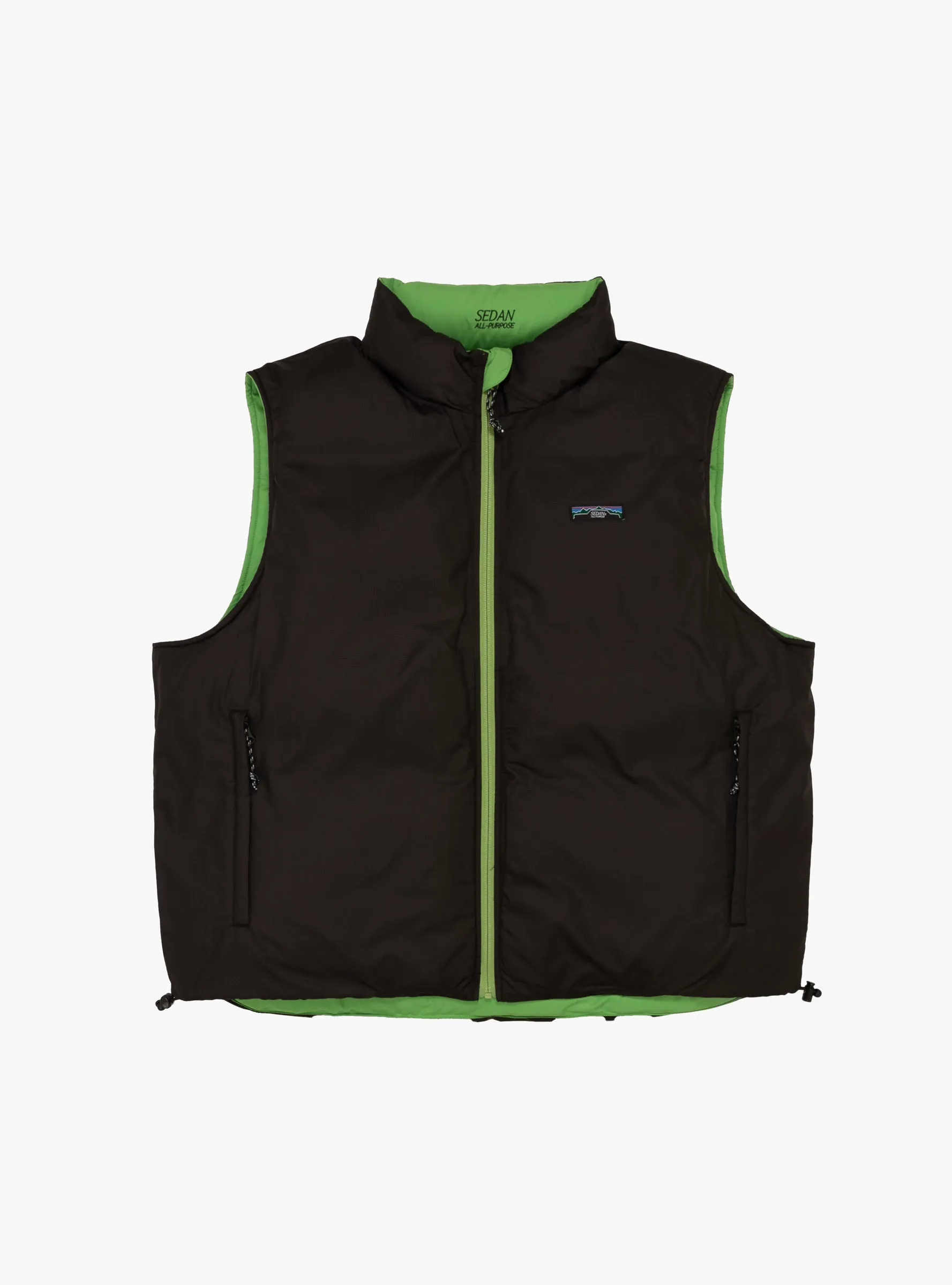 Reversible Down Vest Sprout & Black