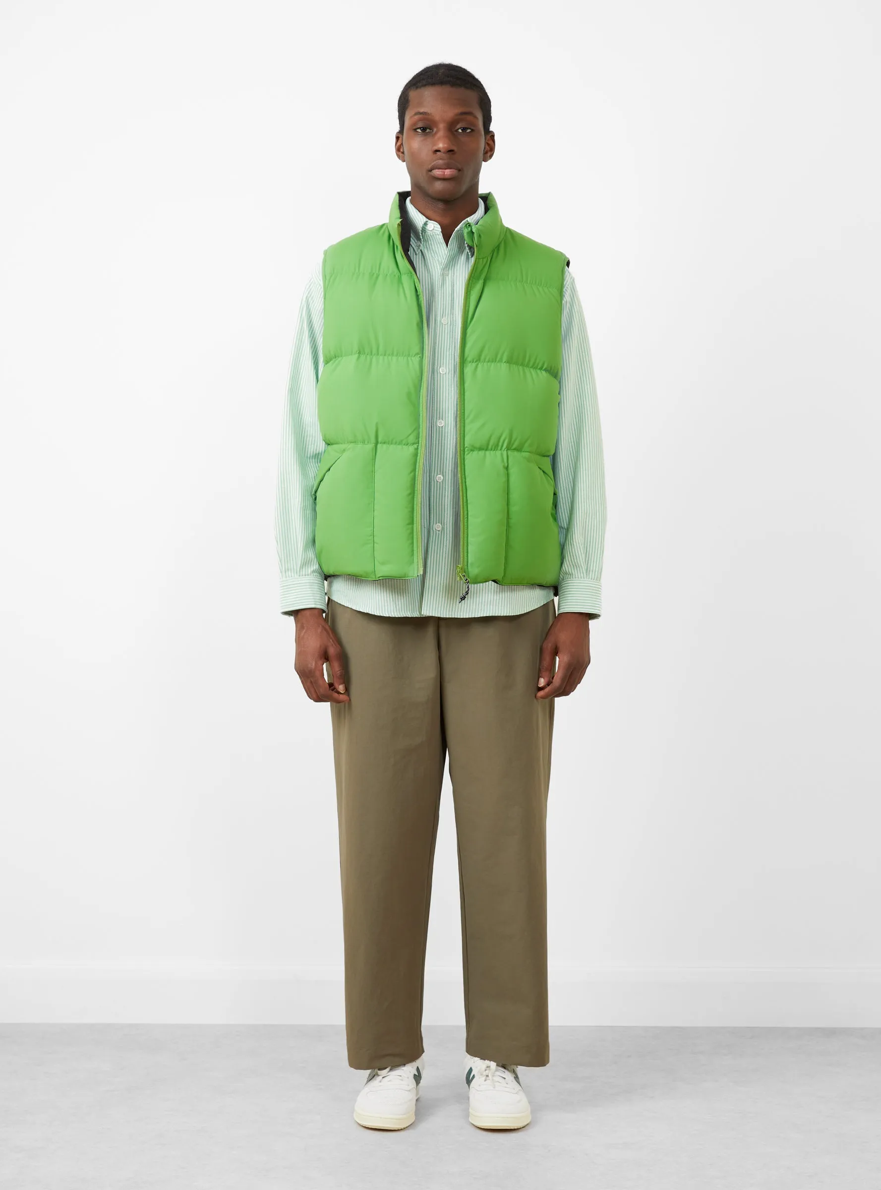 Reversible Down Vest Sprout & Black