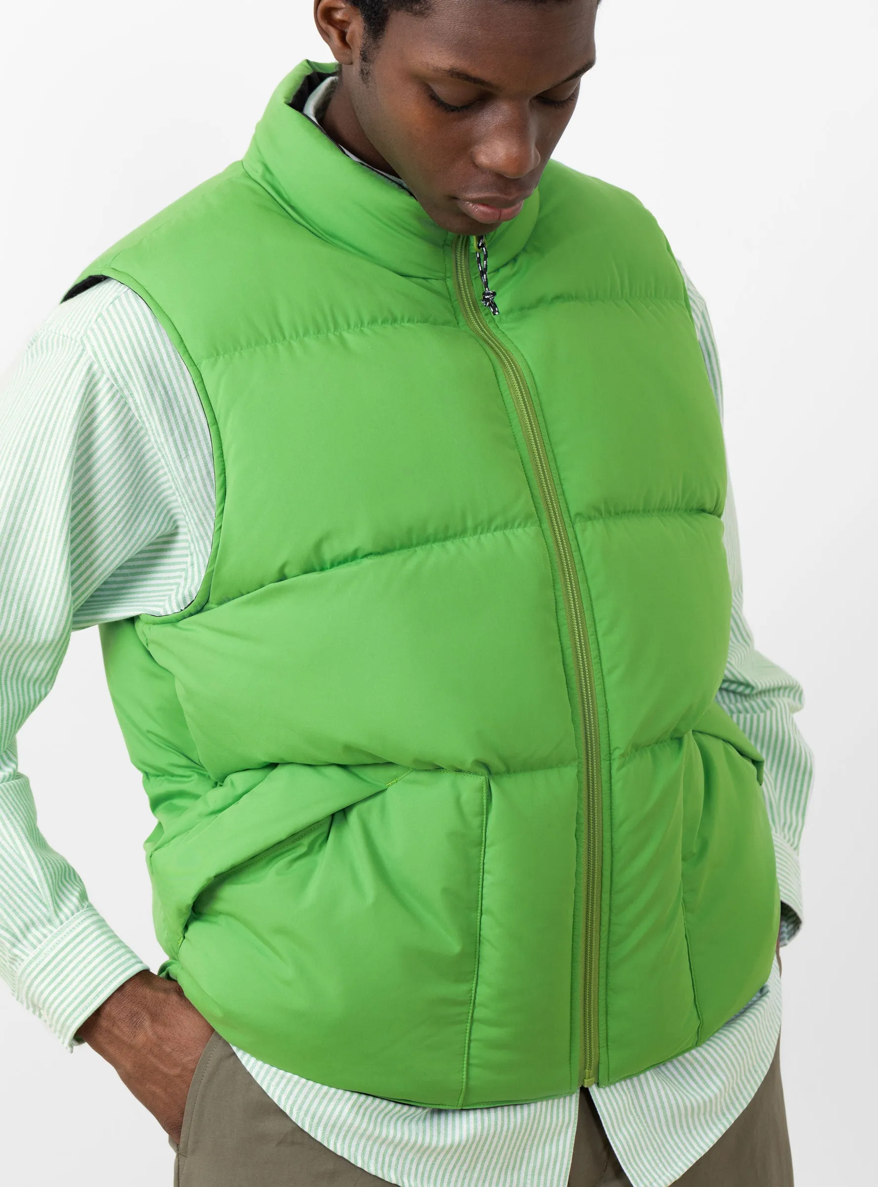 Reversible Down Vest Sprout & Black