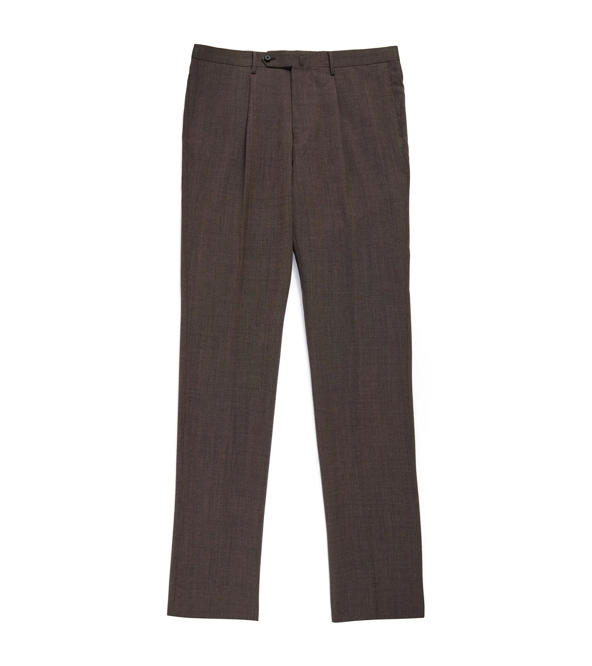 Ring Jacket Meister Calm Twist Wool Suit: Brown