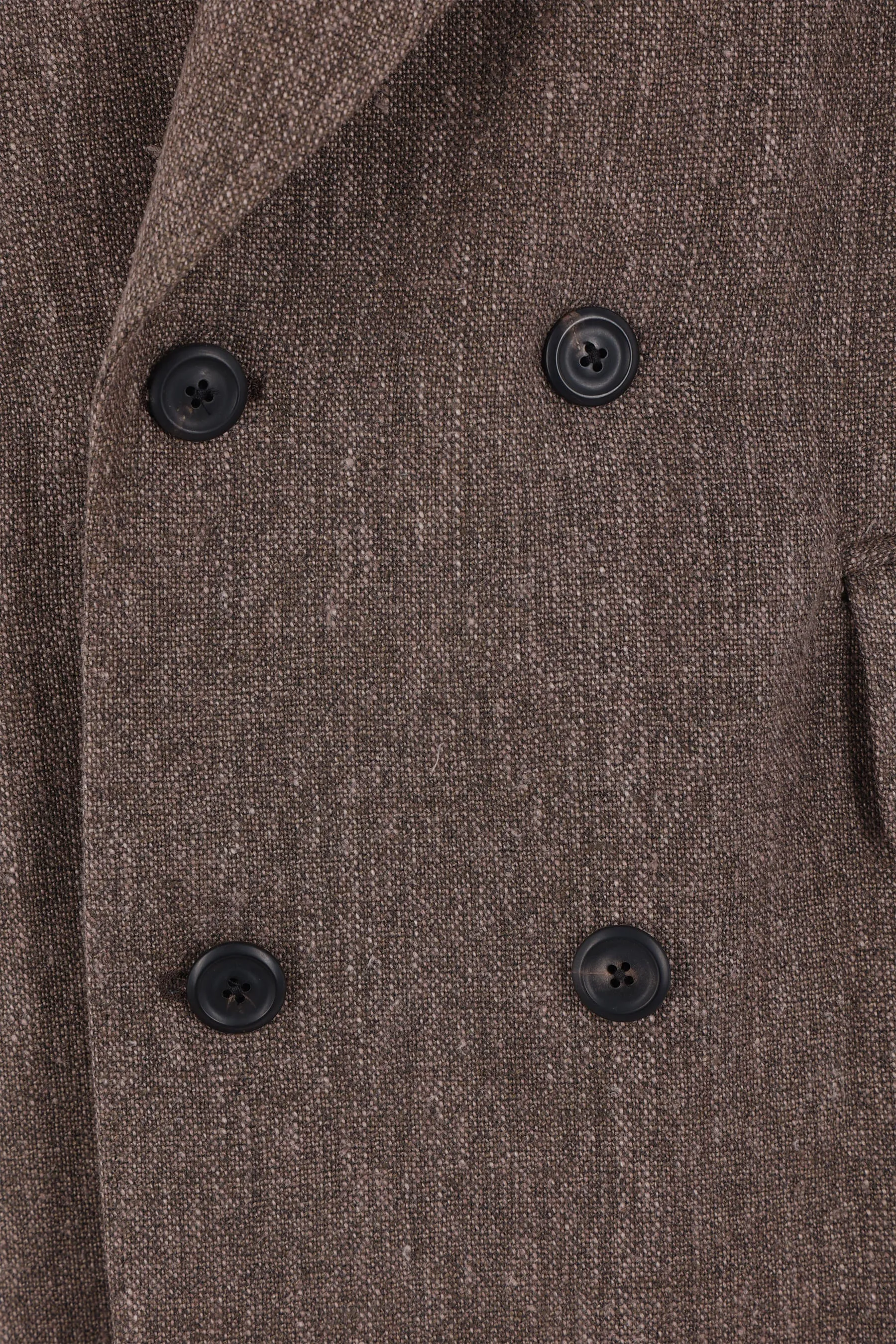 Sharp DB double-breasted jacket in linen and cotton