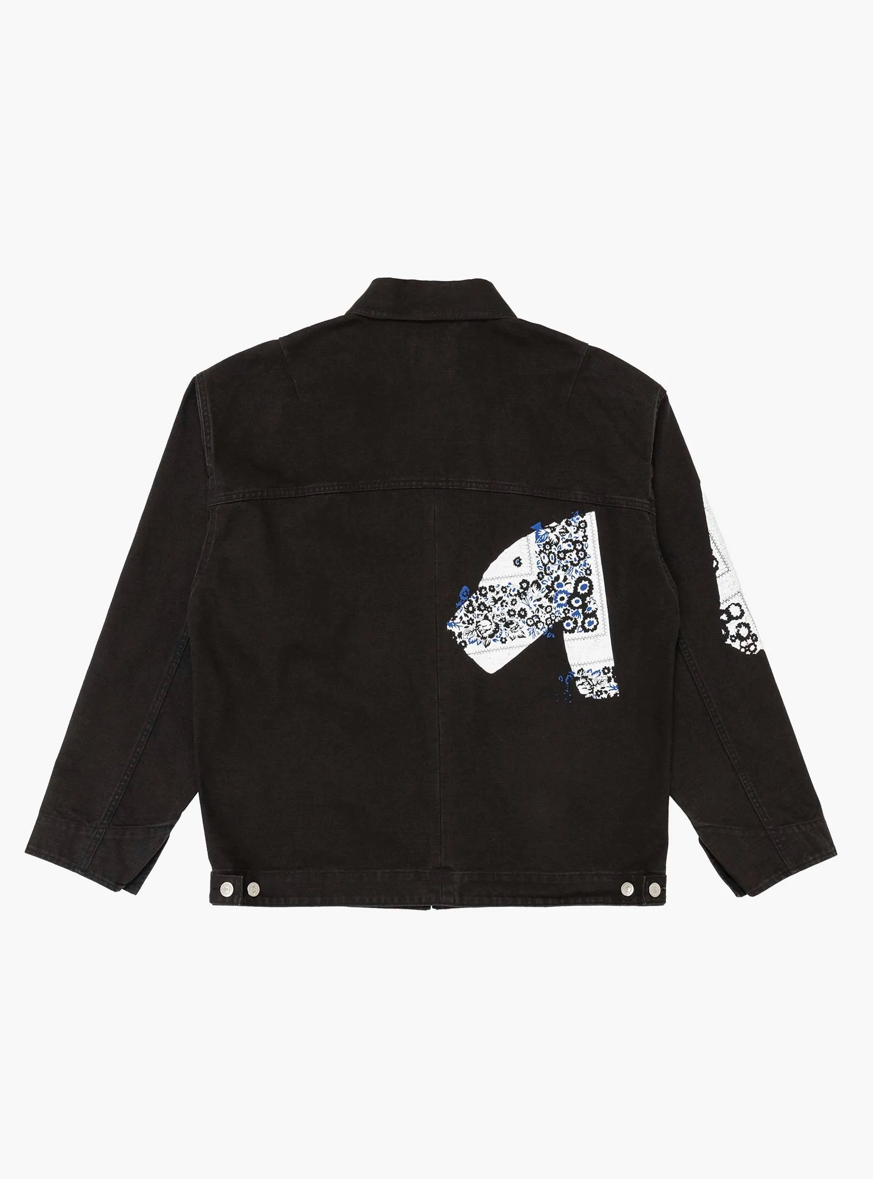 Sign Print Work Jacket Black