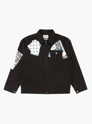 Sign Print Work Jacket Black
