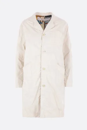single-breasted coat in cotton