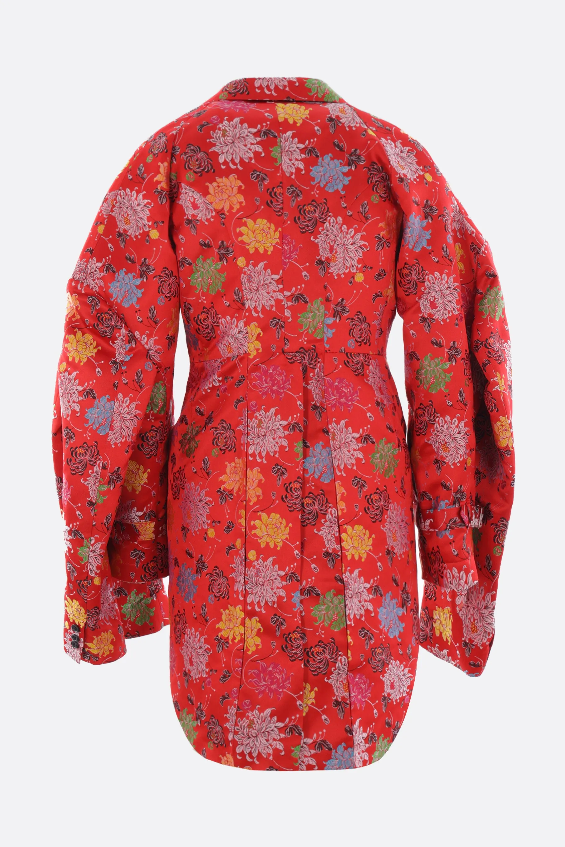 single-breasted jacket in jacquard satin