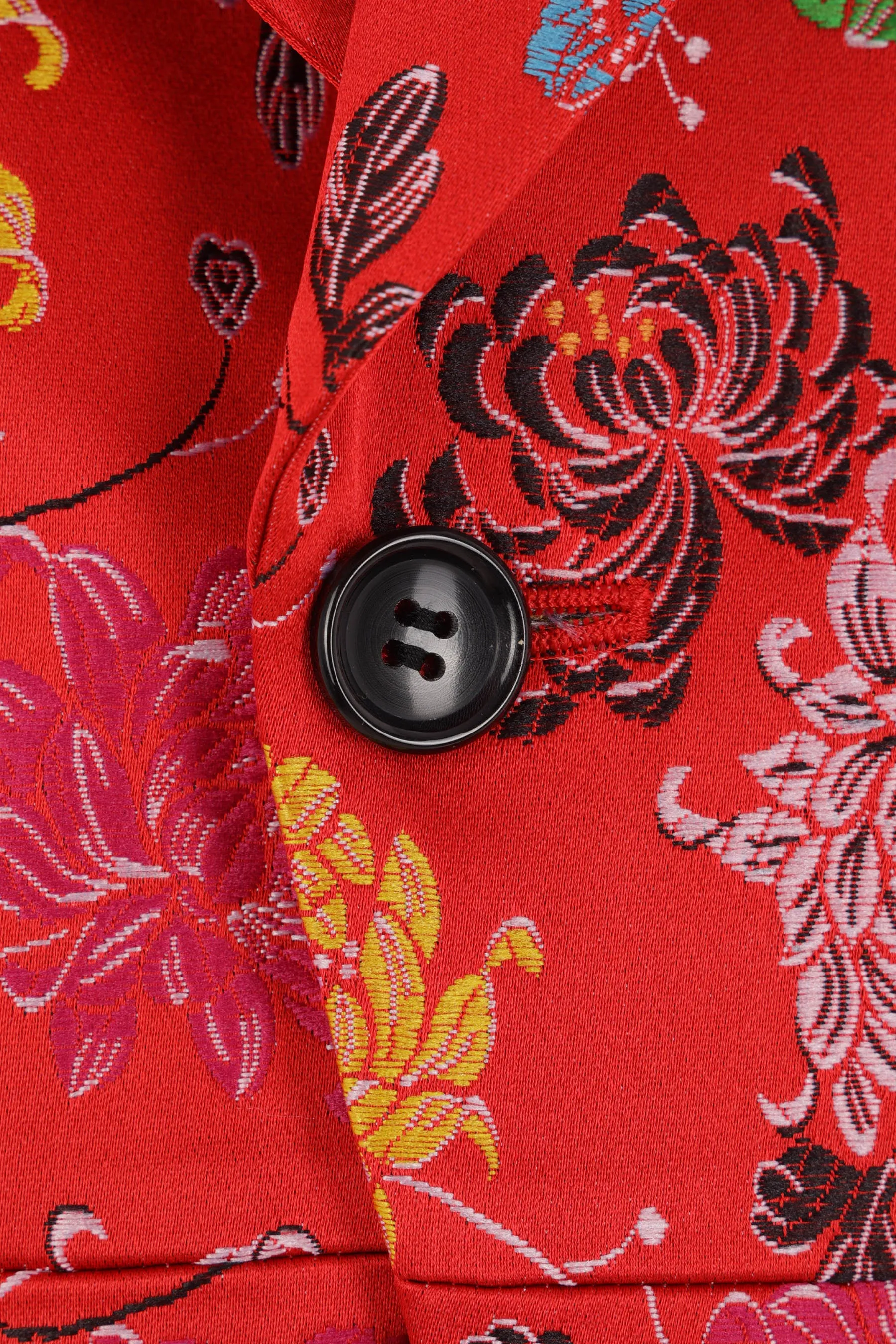 single-breasted jacket in jacquard satin