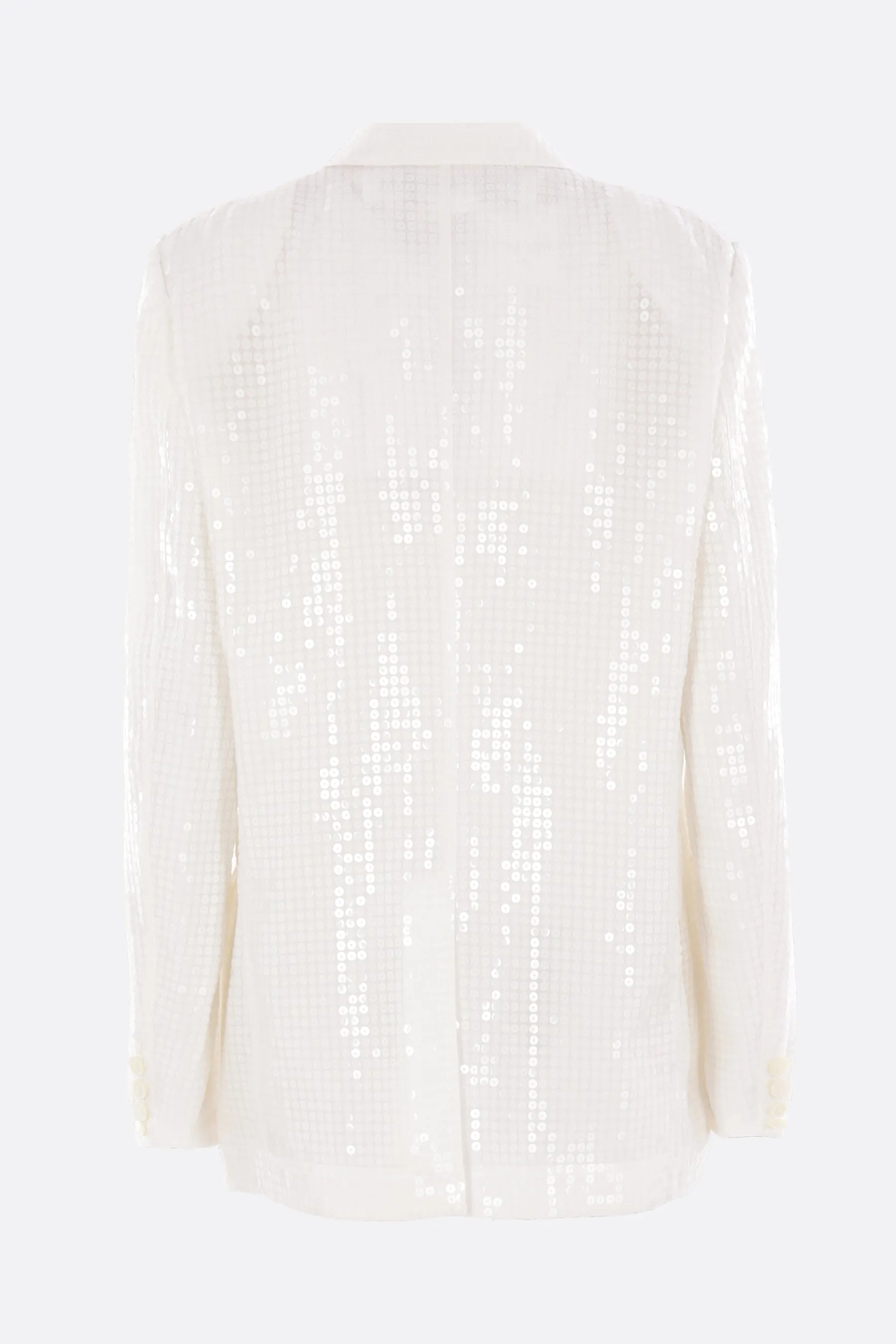 single-breasted jacket in sequinned satin