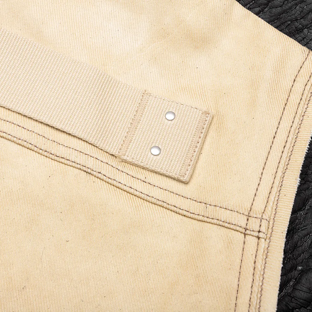 Sl Tommy Jumbo Sleeveless Denim Jacket - Parchment/Black