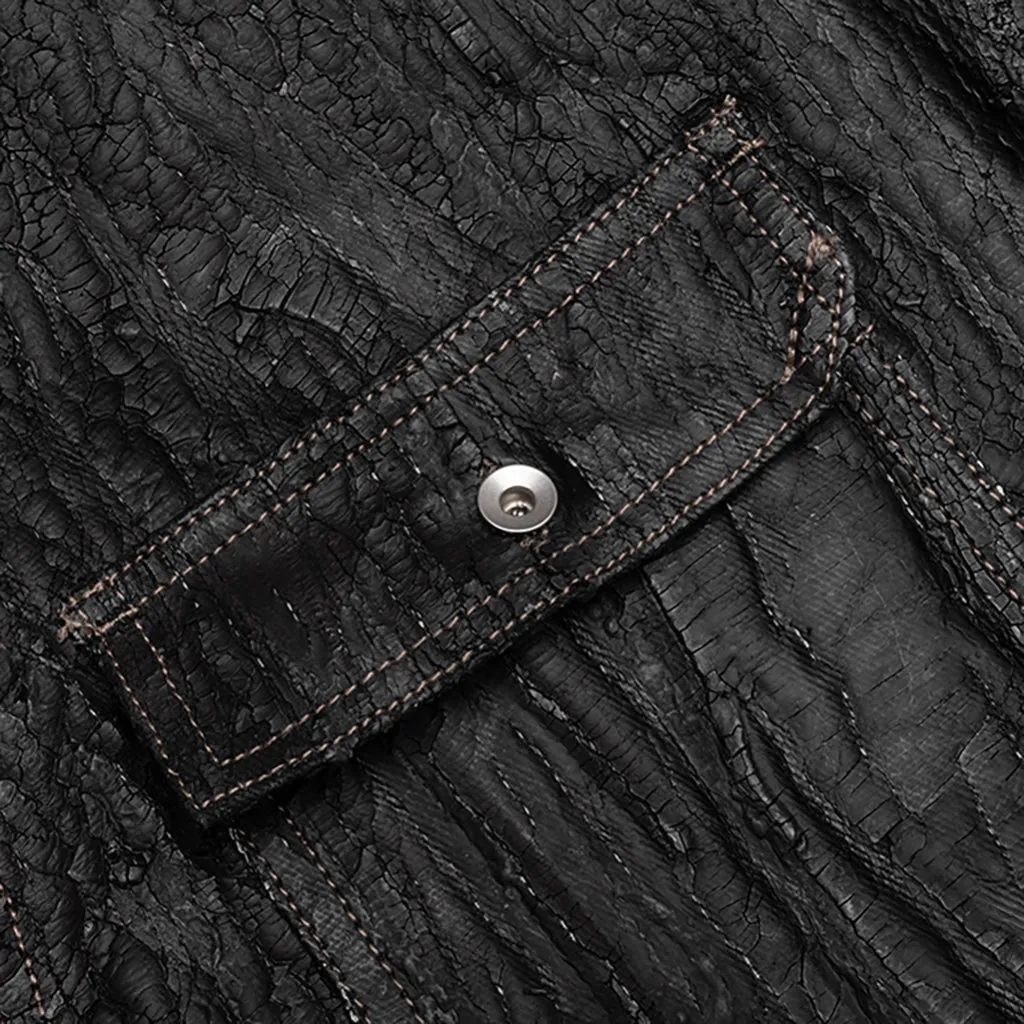 Sl Tommy Jumbo Sleeveless Denim Jacket - Parchment/Black