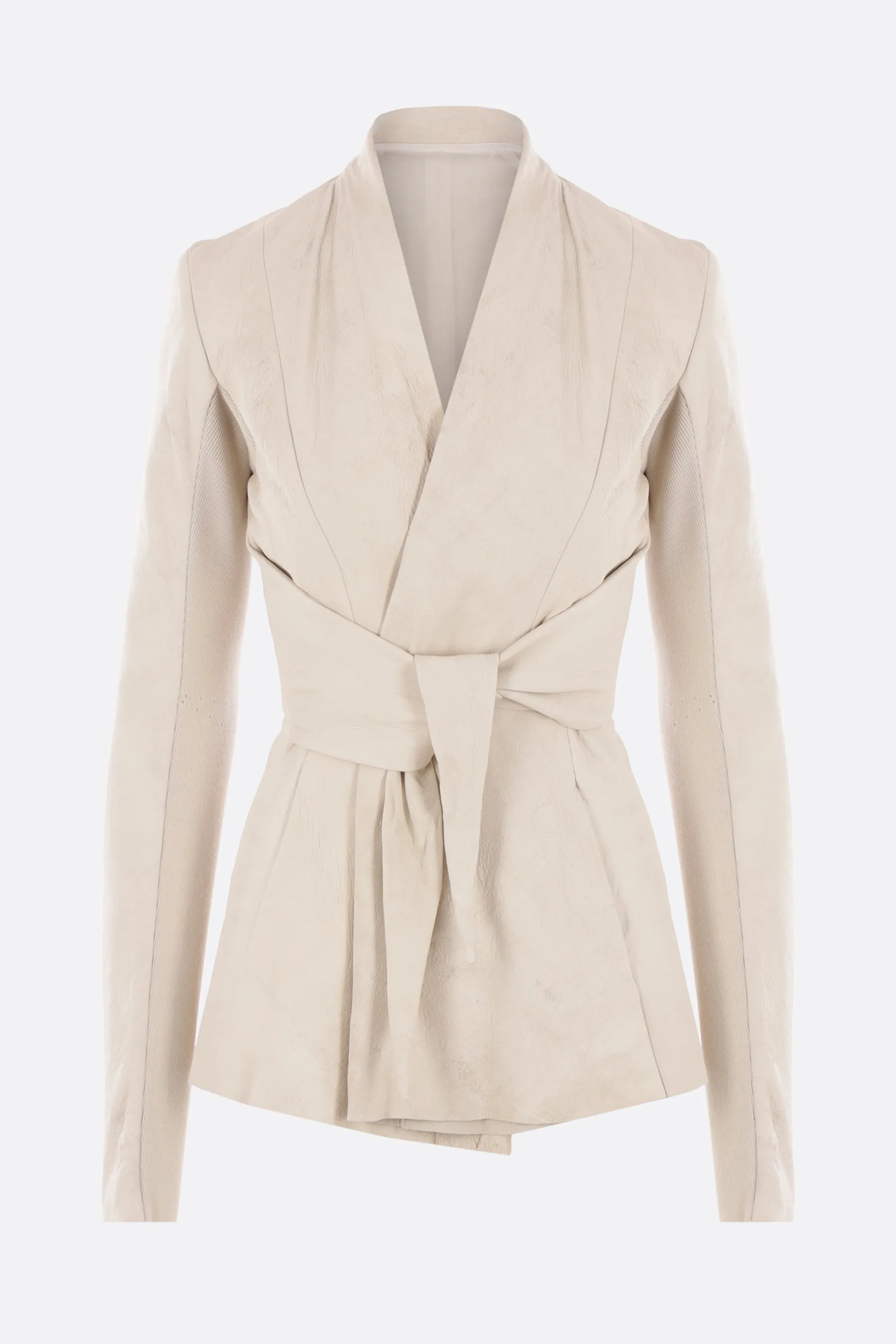 Strutter jacket in leather and knit