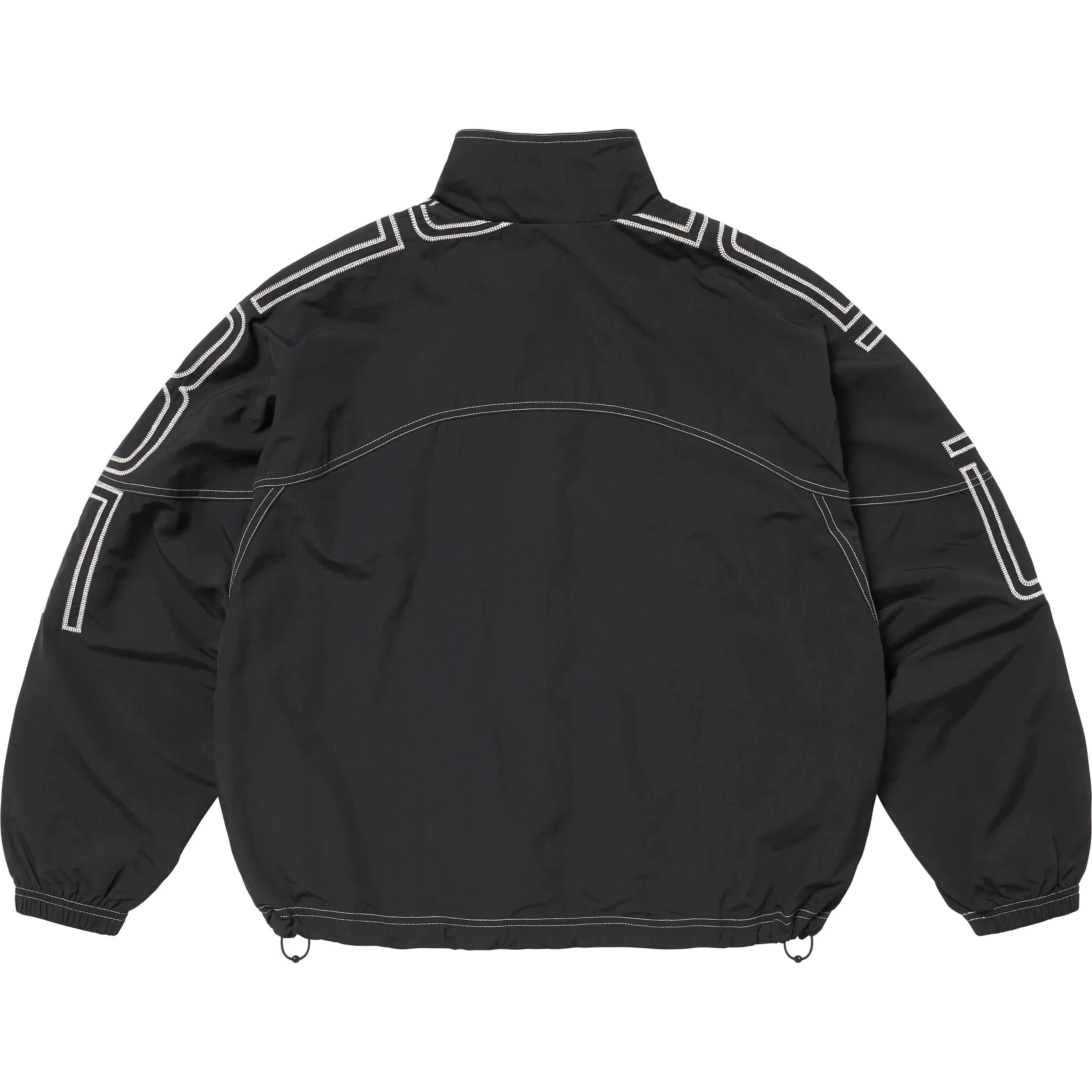 Supreme Spellout Embroidered Track Jacket Black