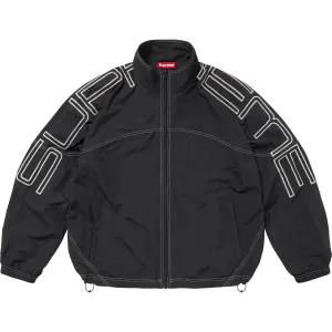 Supreme Spellout Embroidered Track Jacket Black