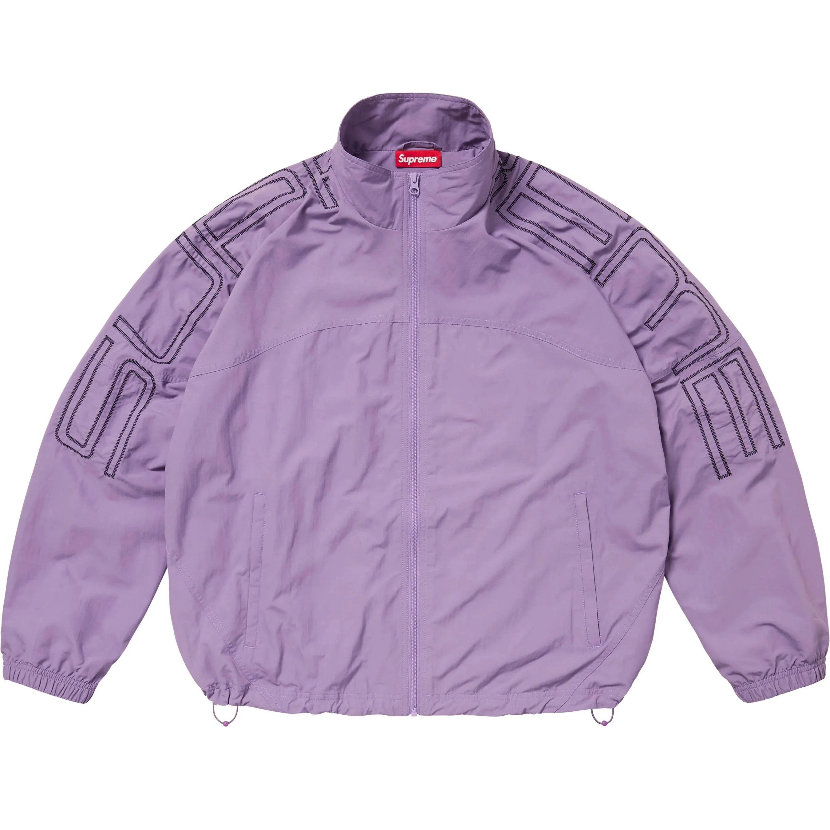 Supreme Spellout Embroidered Track Jacket Purple