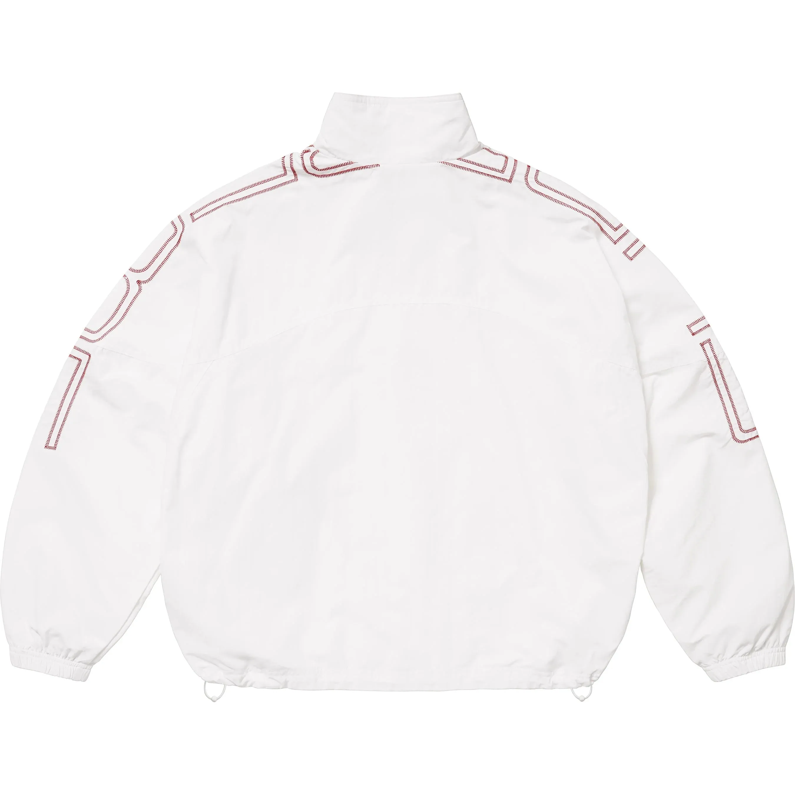 Supreme Spellout Embroidered Track Jacket White