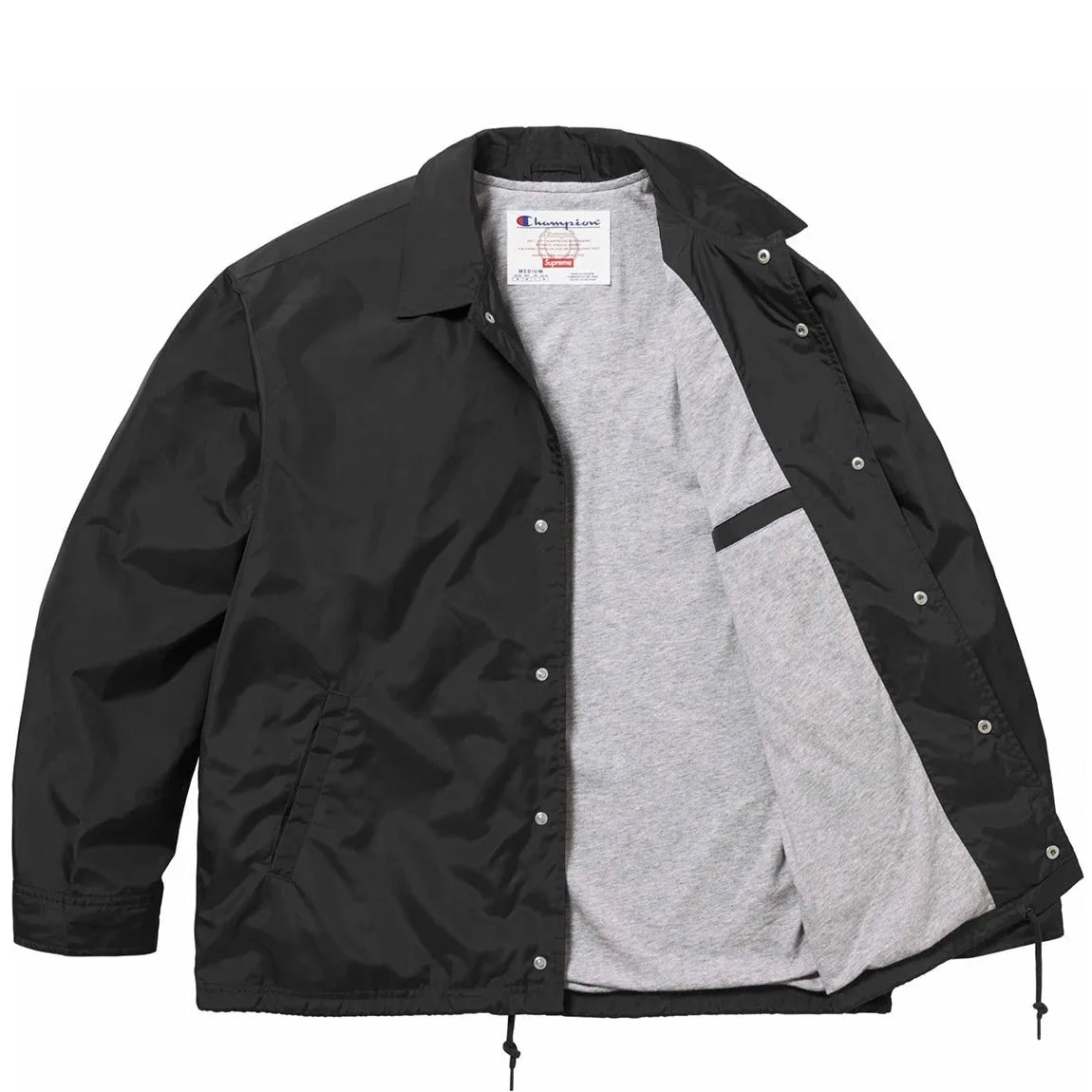 Supreme x Champion Black Coach Jacket