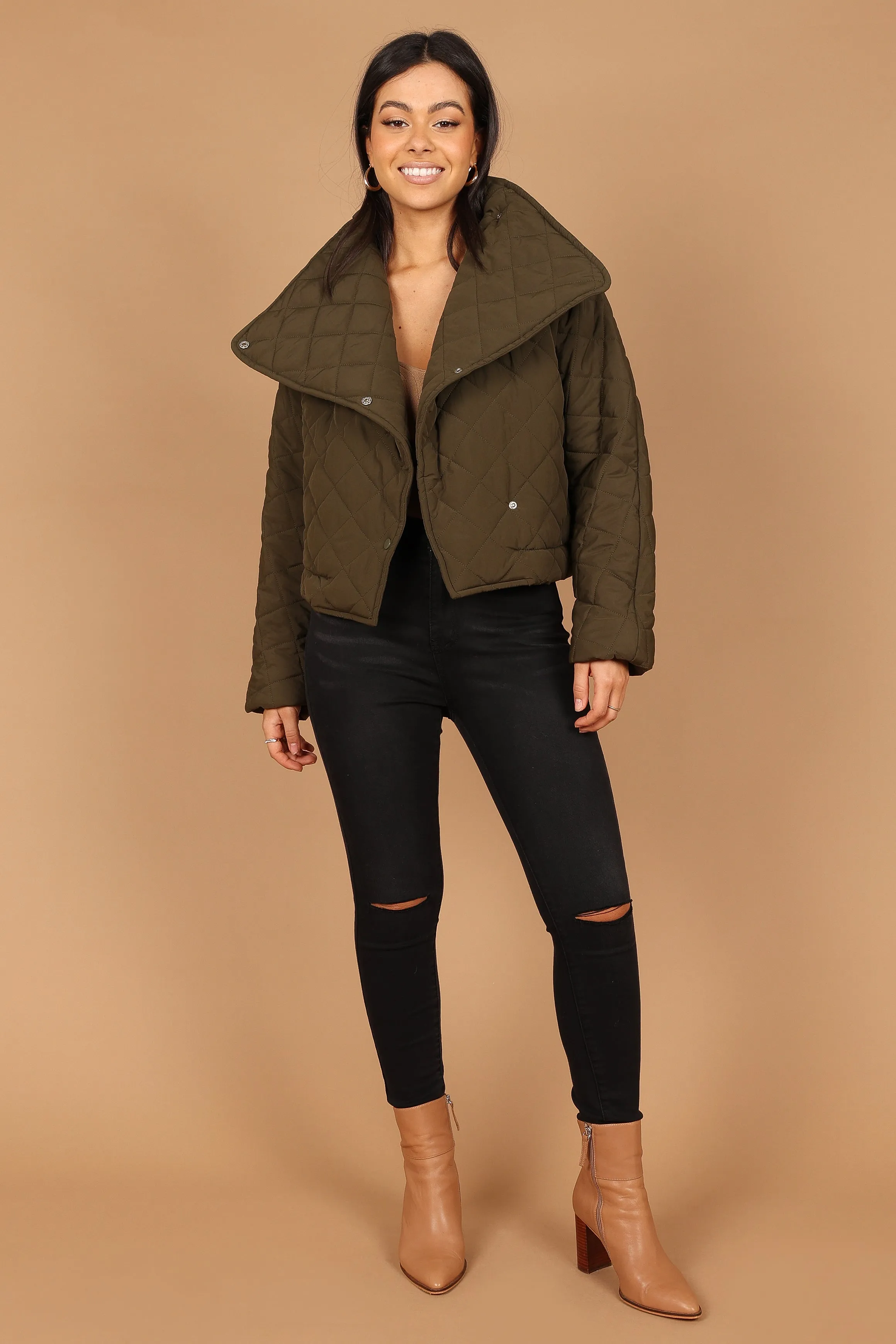 Susannah Quilted Jacket - Olive