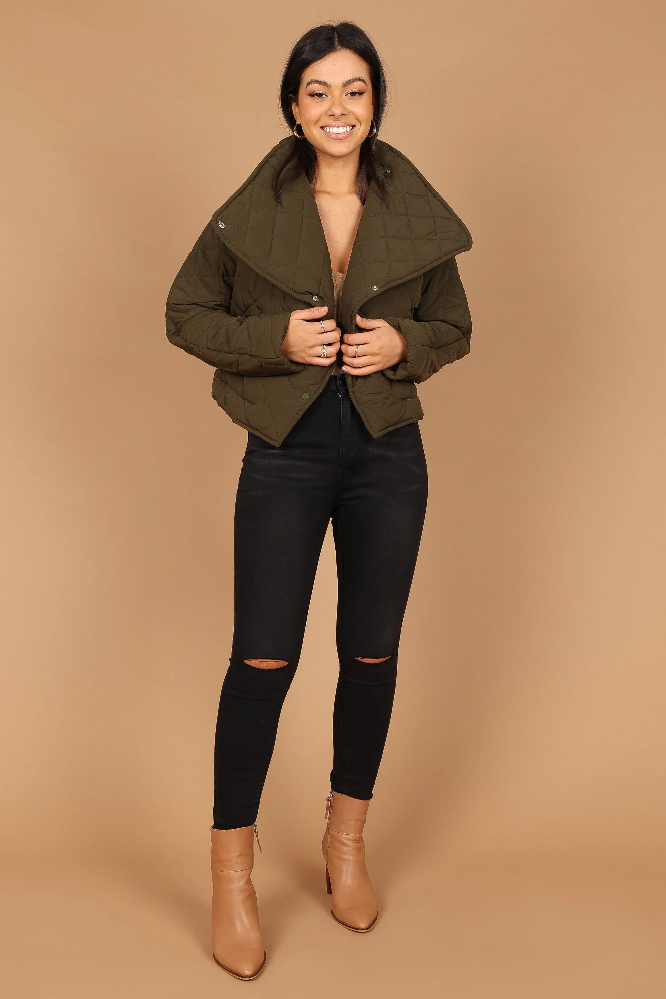 Susannah Quilted Jacket - Olive