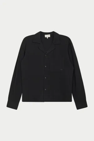 TEXTURED WOVEN SHIRT - BLACK