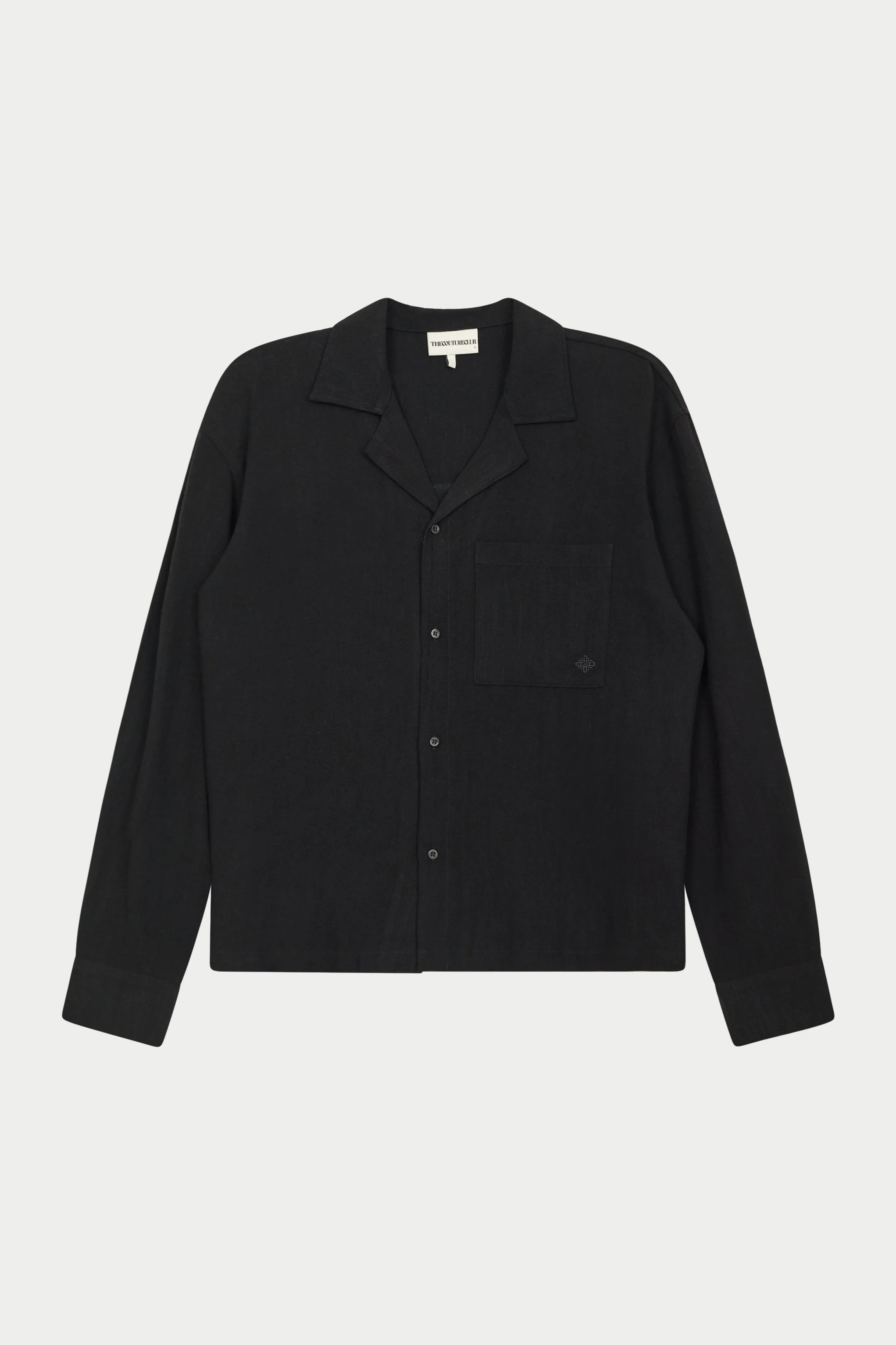 TEXTURED WOVEN SHIRT - BLACK