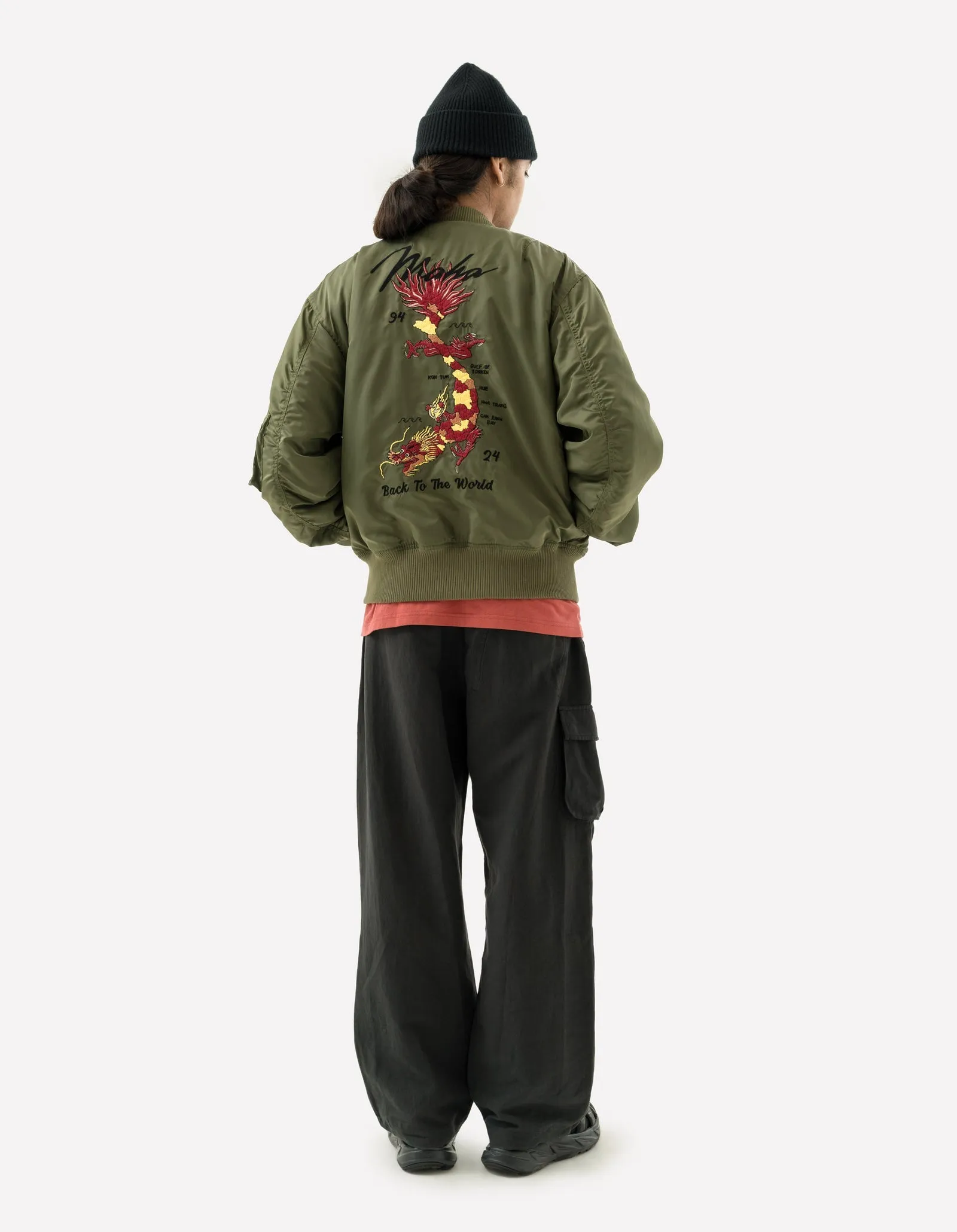 Tour Dragon Map MA1 Jacket Olive