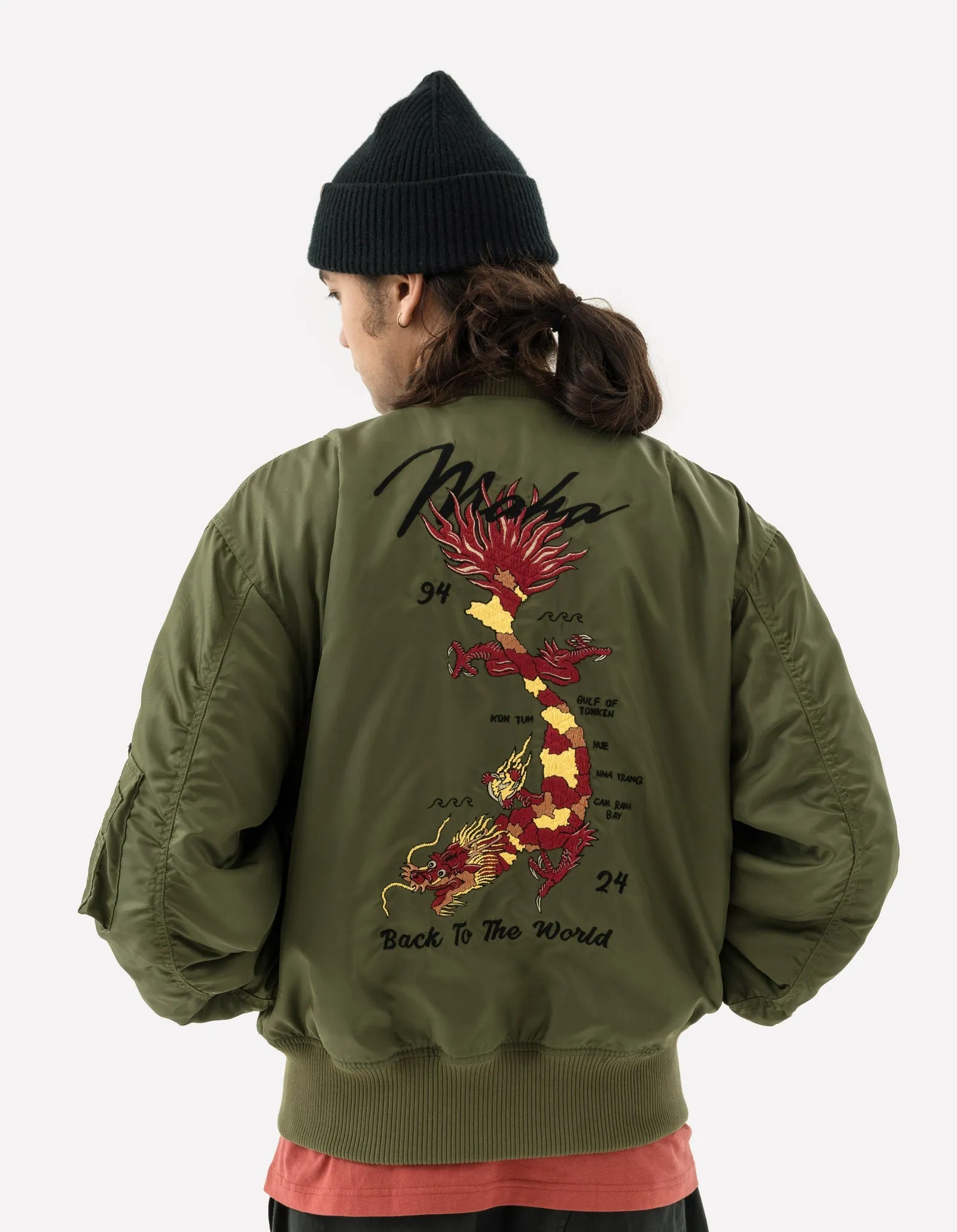 Tour Dragon Map MA1 Jacket Olive
