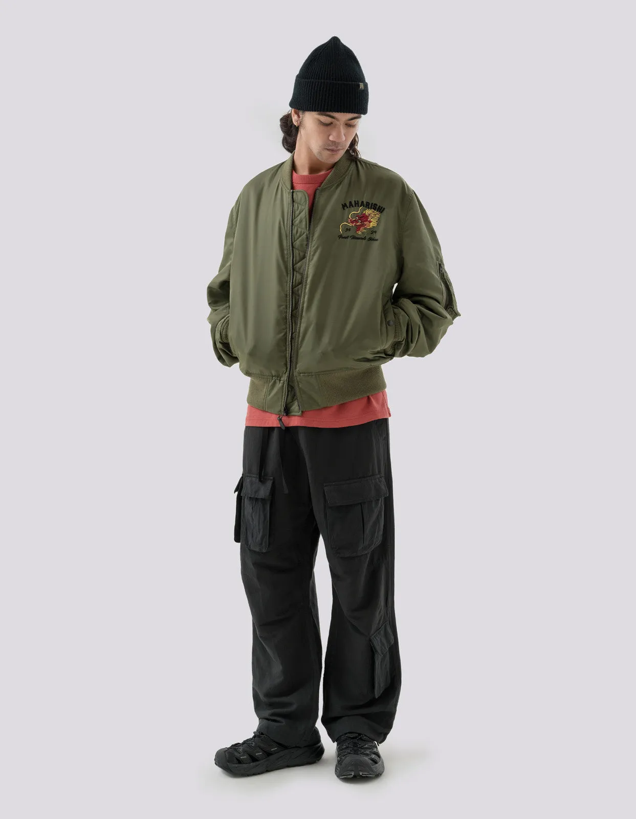 Tour Dragon Map MA1 Jacket Olive
