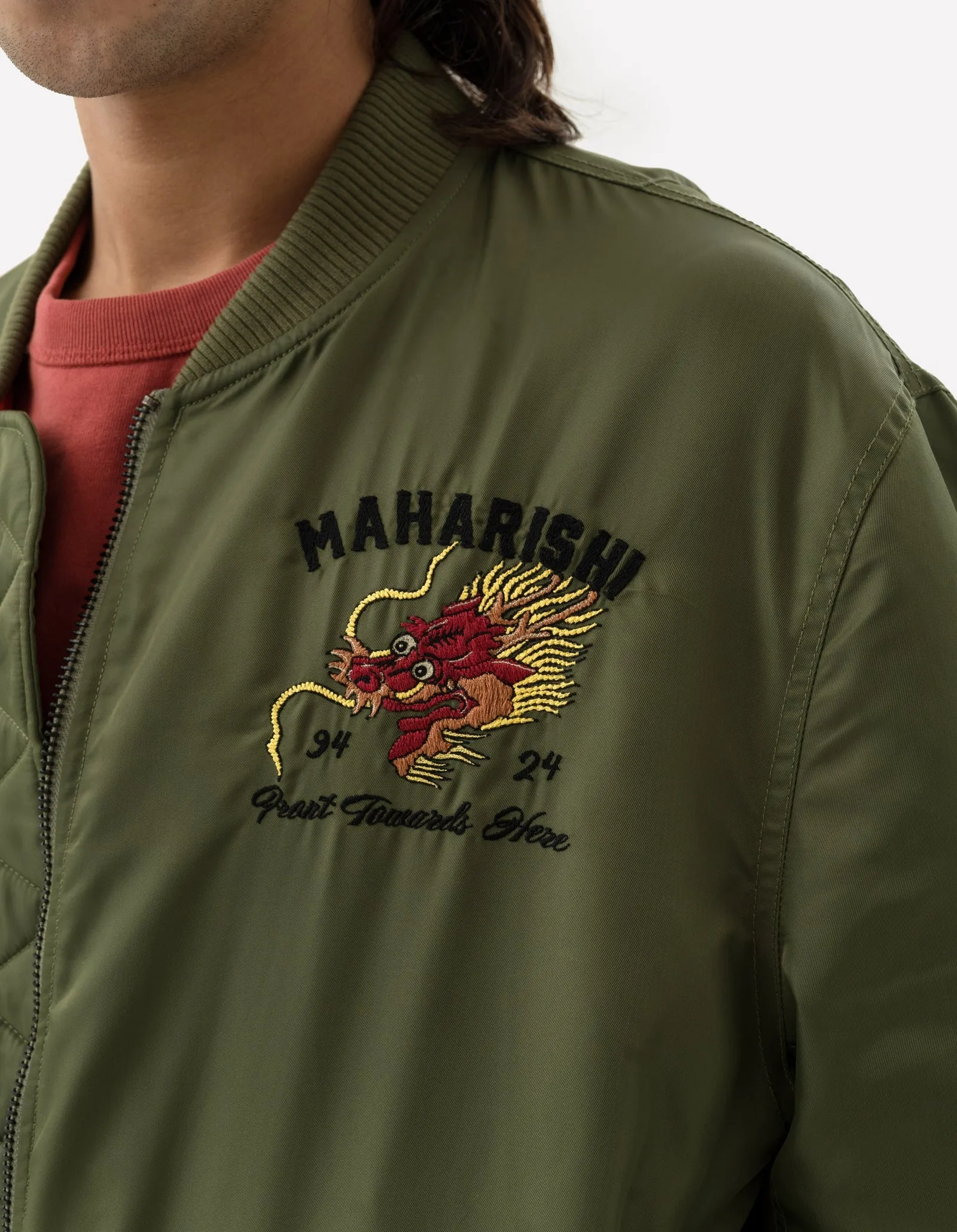 Tour Dragon Map MA1 Jacket Olive