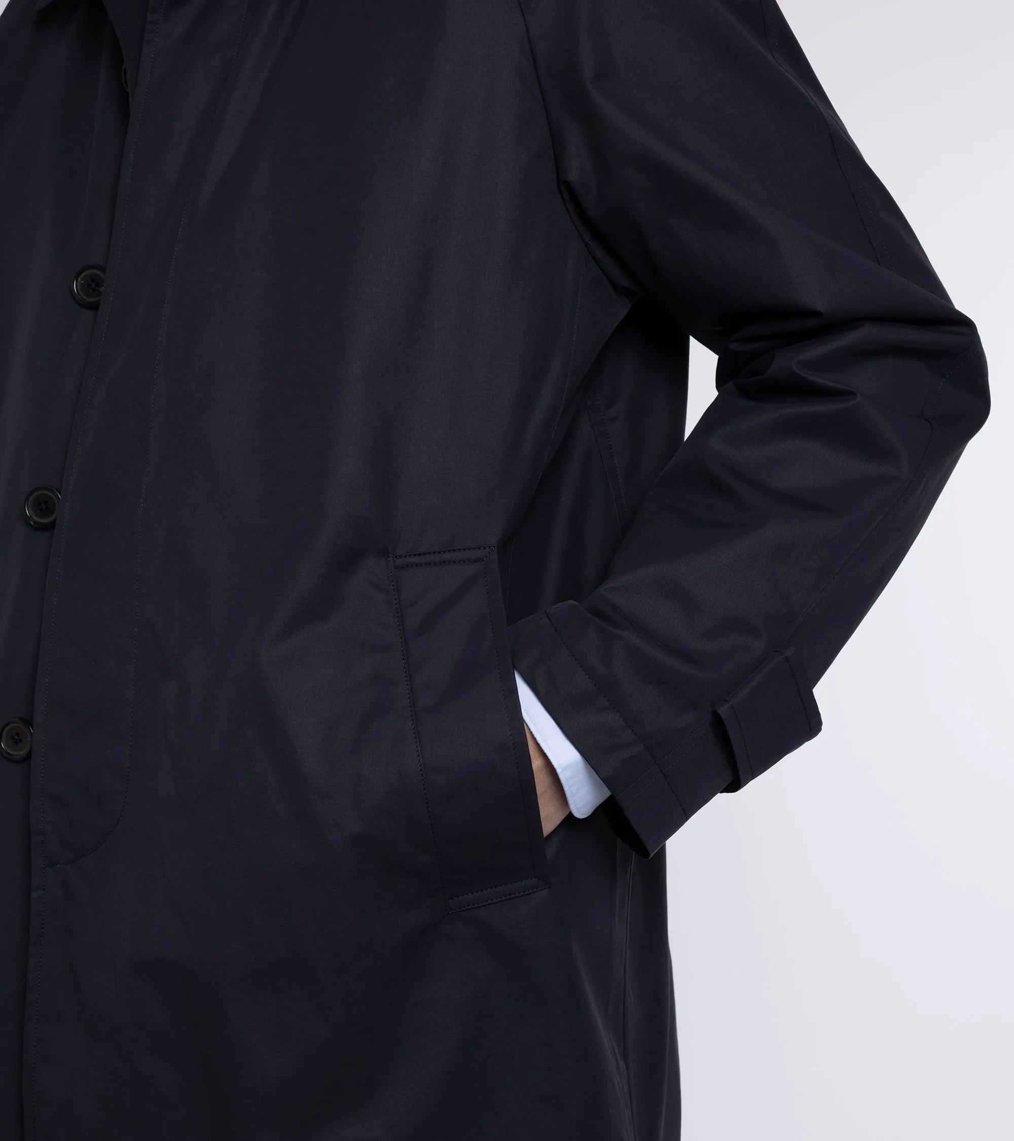 Trunk Harding Cotton Blend Raincoat: Navy