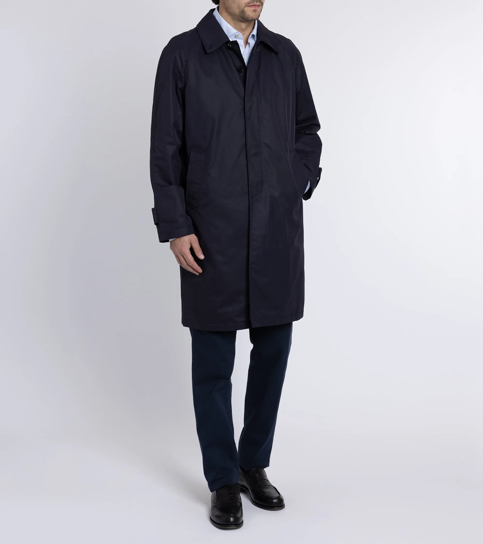 Trunk Harding Cotton Blend Raincoat: Navy