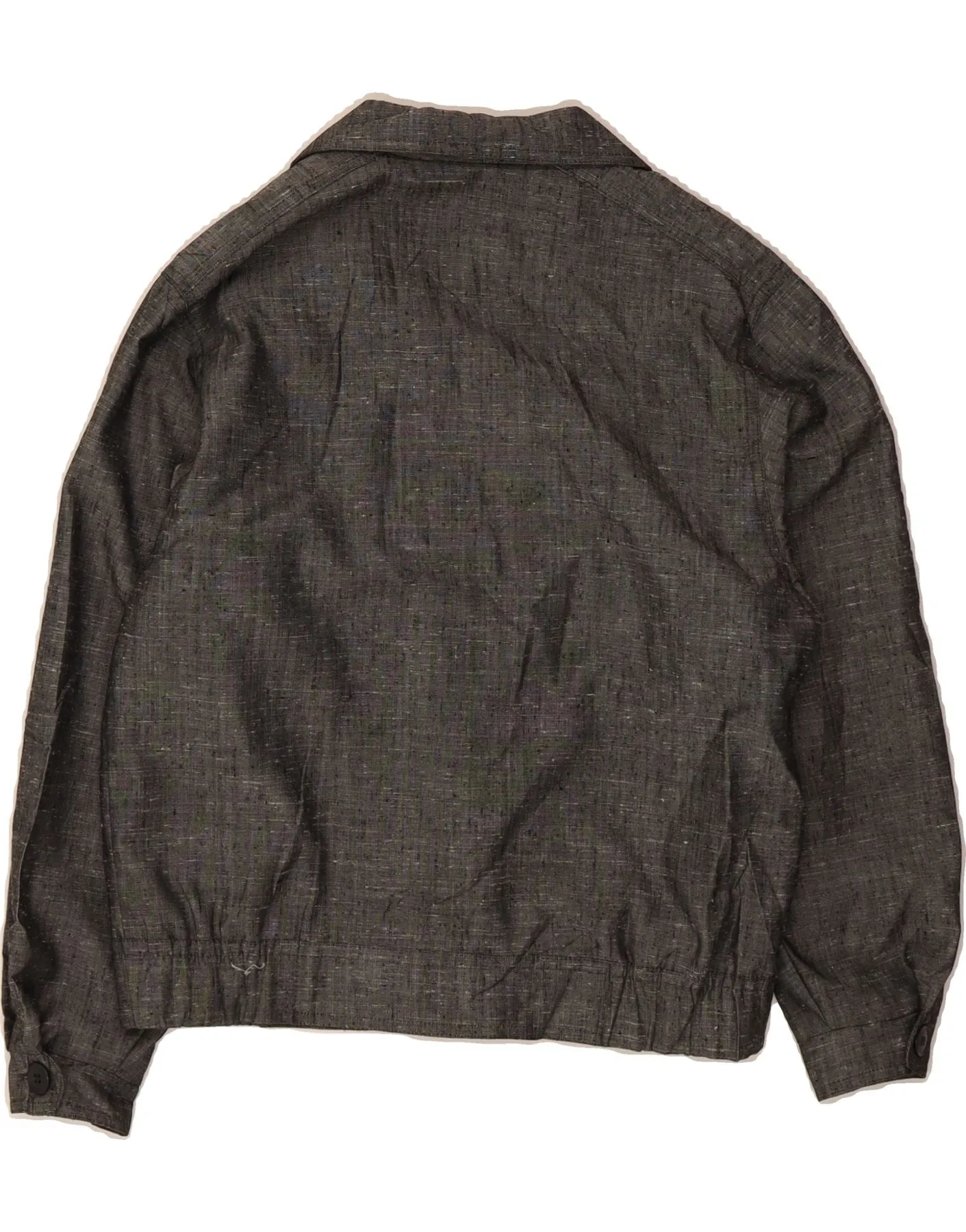 VINTAGE Boys Bomber Jacket 12-13 Years Grey Polyester