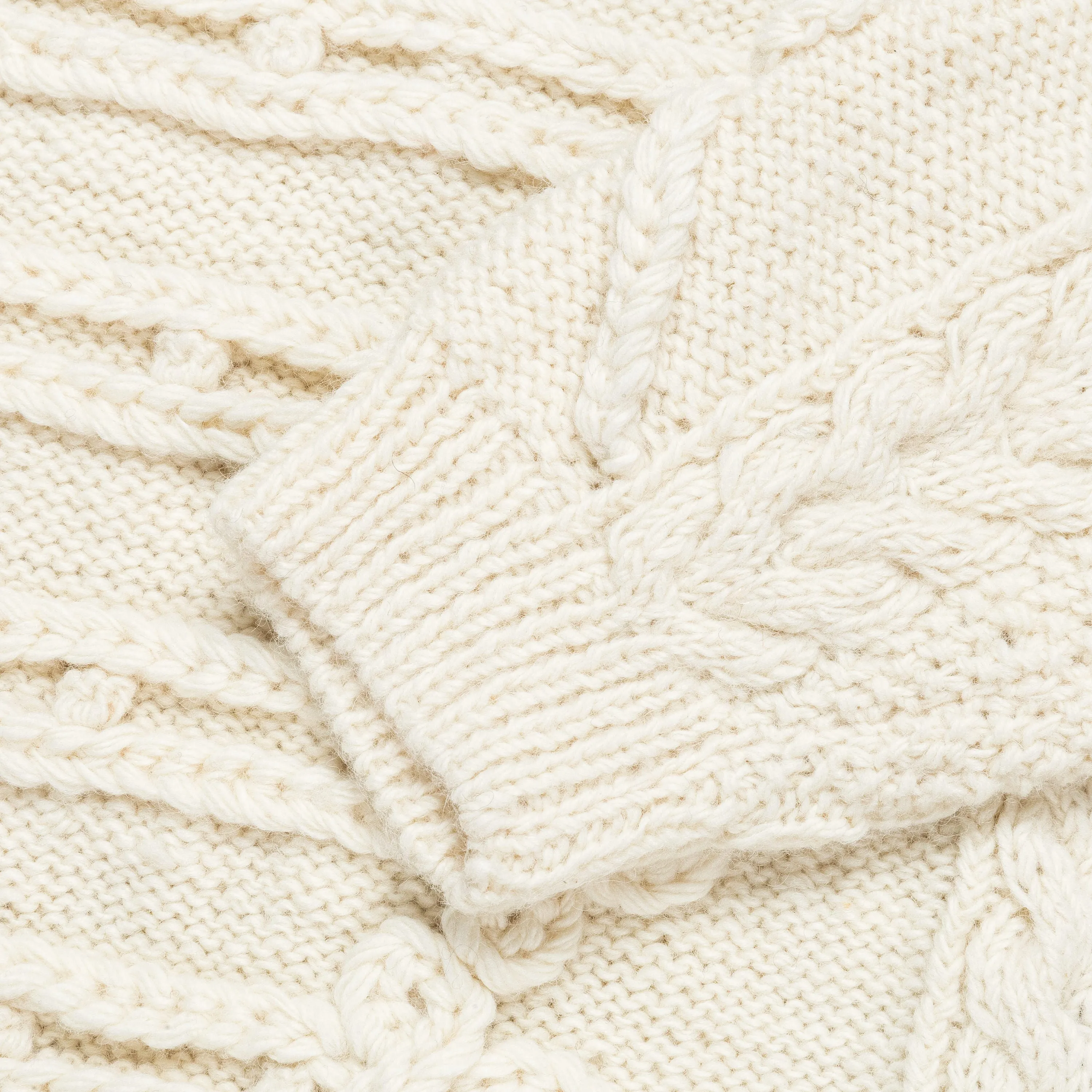 Wool Hand Knit NAPOLEOAN Sweater - Ecru